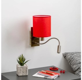 Brilagi - Applique a LED NUBILA 1xE27/25W/230V + LED/3W ottone/rosso