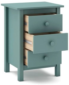 Comodino per bambini in legno di pino color petrolio Max - Marckeric