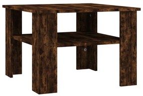 Tavolino da salotto rovere fumo 60x60x42 cm legno multistrato