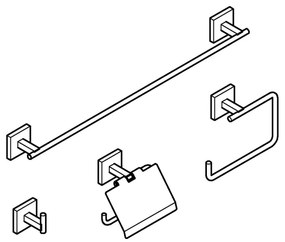 GROHE 41115000 - Set di accessori START CUBE 558 mm cromo lucido