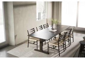 Sedie da pranzo in marrone scuro-naturale in set di 2 pezzi Harlan - Rowico