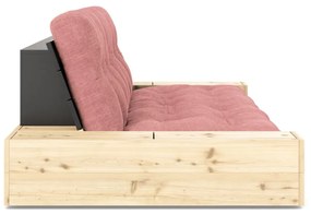 Divano letto in velluto a coste rosa 244 cm Base - Karup Design