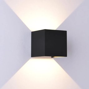 Applique LED moderno da esterno Davos doppia luce marrone IP54, luce bianco caldo 91.6 lumen, MANTRA