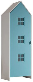 Armadio per bambini bianco/azzurro 58x172x37 cm Casami Bruges – Vipack