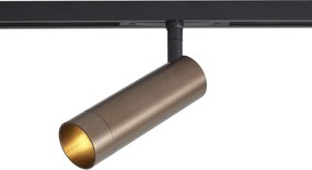 Sistema di illuminazione a binario moderno con 6 faretti bronzo scuro 1 fase - Slimline Uzzy