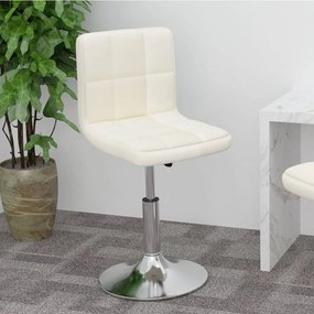 Sgabello Da Bar Girevole Crema İn Tessuto /