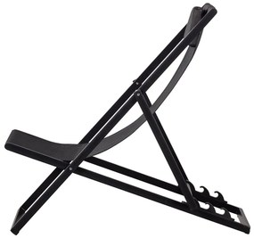 Sedia a sdraio da giardino pieghevole in metallo nero Esper - Exotan