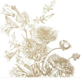 KEK Amsterdam Carta da parati panoramica Engraved Flowers Gold 2 - L