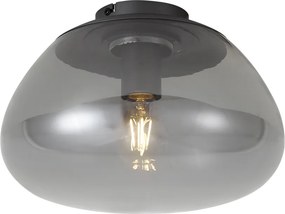 Plafoniera di design color canna di fucile con vetro fumé - Giselle