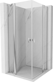 Mexen Mist Duo cabina doccia a battente 75 x 75 cm, trasparente, cromo - 8A4-075-075-01-00