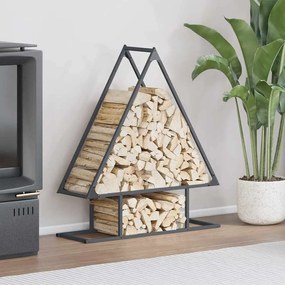 Rastrelliera Per Legna Da Ardere Antracite 80x25x90 Cm /