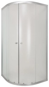 Invena Vitoria box doccia 90x90 cm semicircolare satinato lucida/vetro opaco AK-49-196