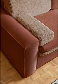 Divano color mattone allungabile 237 cm Wilson – Miuform