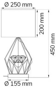 Wofi 11977 - Lampada da tavolo LED dimmerabile AMY LED/10W/230V