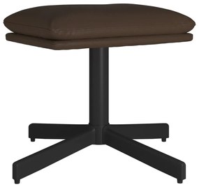 Poggiapiedi marrone 60x60x36 cm in similpelle
