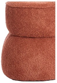 Sgabello in tessuto bouclé arancione Leyla - Light &amp; Living