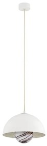 Argon 8443 - Lampadario a sospensione con filo PIAVA 1xE14/7W/230V alabastro bianco