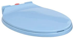 Copriwater Chiusura Ammortizzata E Sgancio Rapido Blu Ovale /