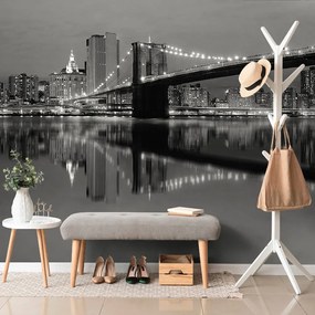 Carta da parati – Ponte in bianco e nero a Manhattan