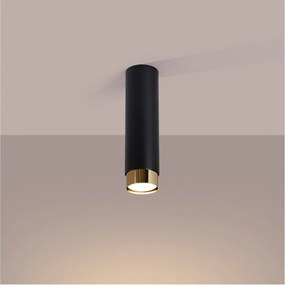 Plafoniera nera/dorata Crown – Sollux