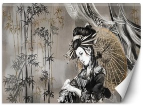 Carta Da Parati, Geisha e bambù