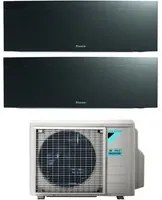 Climatizzatore Condizionatore Daikin Bluevolution Dual Split Inverter serie EMURA BLACK III 9+9 con 2MXM40A R-32 Wi-Fi Integrato 9000+9000 Colore Nero Garanzia Italiana