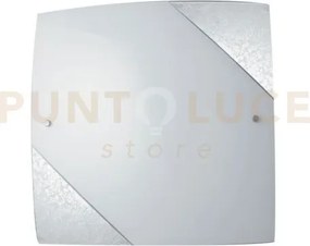 Plafoniera paris bianca e silver 3 luci attacco e27 40x9,6x40cm in ...