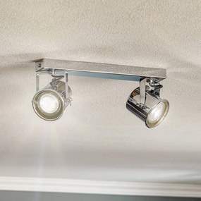 Euluna Faretto da soffitto Canico, 2 luci, cromo