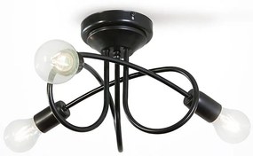 Lampadario fisso STYLE 3xE27/60W/230V nero
