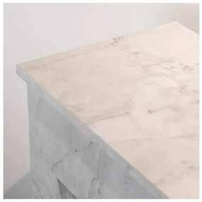 Camino a bioetanolo da terra BELLINI marmo Bianco Made in Italy L96 x P35 x H96