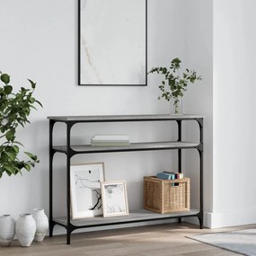 Tavolo Consolle Grigio Sonoma 100x29x75 Cm İn Legno Multistrato /