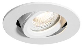 Faretto da incasso bianco orientabile 6,5 cm con LED integrato IP54 Ultra Slim - Pupil