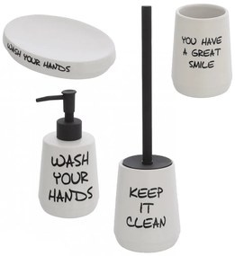 Set 4 Accessori D'Appoggio Feridras "Wash" Bianco