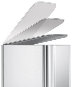 Cestino per rifiuti in acciaio con piedini in argento opaco 5 l - simplehuman