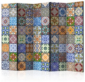 Paravento design Mosaico colorato II - texture di mosaico colorato in stile etnico