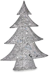 Statua Decorativa Albero di Natale Metallo Argentato 12 x 59,5 x 48,5 cm (3 Unità)