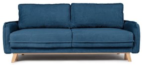 Divano letto in velluto a coste blu 218 cm Tori - Bonami Selection