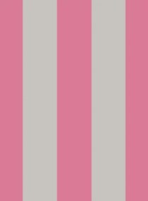 Cole & Son Carta da parati Glastonbury Stripe - Pink & Linen