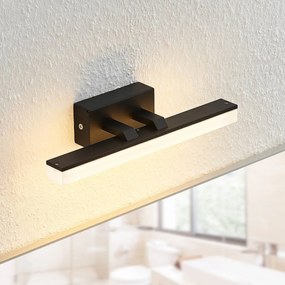 Applique da parete Lisana Lucande, Nero, Bagno, Metallo, Moderno, Applique