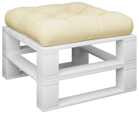 Cuscino per Pallet Crema 60x61,5x10 cm in Tessuto