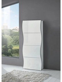 Scarpiera 4 ante L 71 x H 161.4 x P 26.6 cm 24 paia, bianco