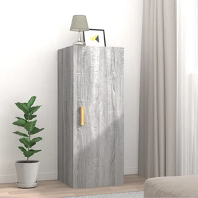 Armadietto a muro grigio sonoma 34,5x34x90 cm legno multistrato