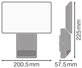 Ledvance - Riflettore da esterno a LED con sensore FLOOD LED/27W/230V IP55