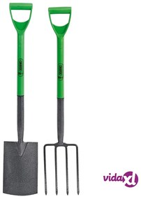 Draper Tools Set Pala/Forcella da Giardino Acciaio al Carbonio 28x18cm
