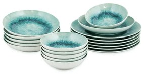 Set da tavola 18 pezzi blu in porcellana