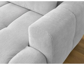 Divano angolare grigio chiaro allungabile e con contenitore (penisola a sinistra/chaise lounge) Fuji – Bobochic Paris