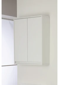 Pensile Portaoggetti 80 Cm Due Ante Feridras "Fabula" Bianco Opaco/Bianco Laccato