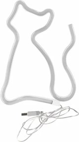 LED Decorazione murale al neon CAT LED/3W/3xAA USB giallo