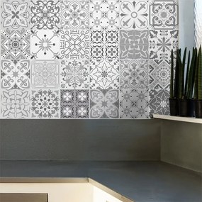 Set di 24 adesivi murali decorativi, 10 x 10 cm Gythio - Ambiance