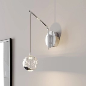 Applique da parete a LED Hayley Lucande, Chiaro / Trasparente, Soggiorno / Sala da pranzo, Vetro, Moderno, Applique a LED